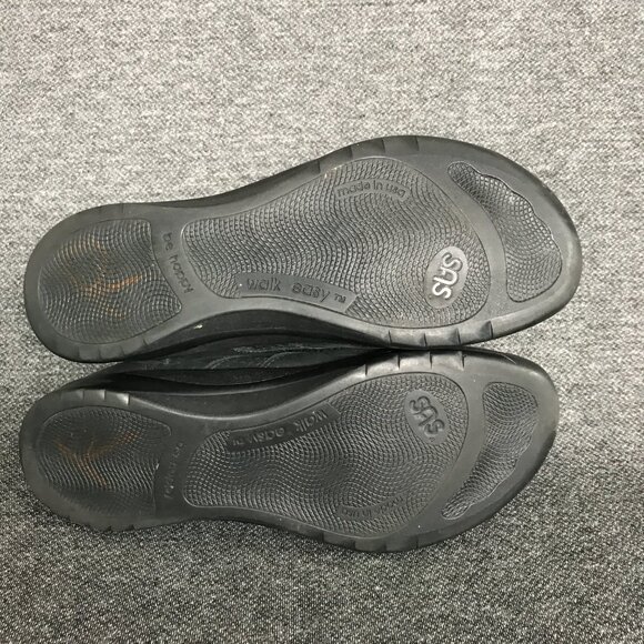 SAS Walk Easy Nero Black Leather Comfort Walking Shoes Sneakers Womens Size 12 - Picture 7 of 11